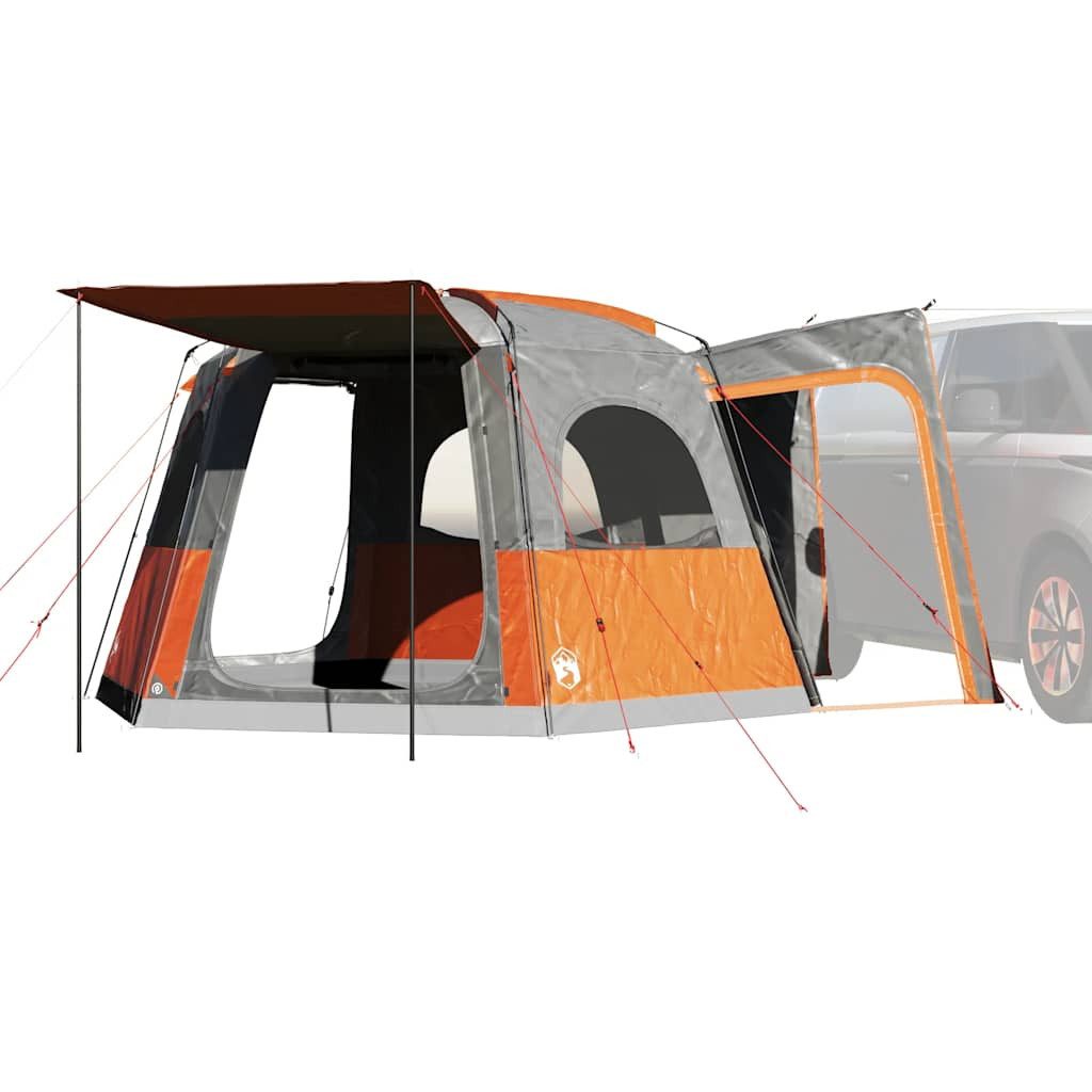vidaXL Buszelt Autozelt 4 Personen Grau und Orange Wasserfest, (1 tlg)