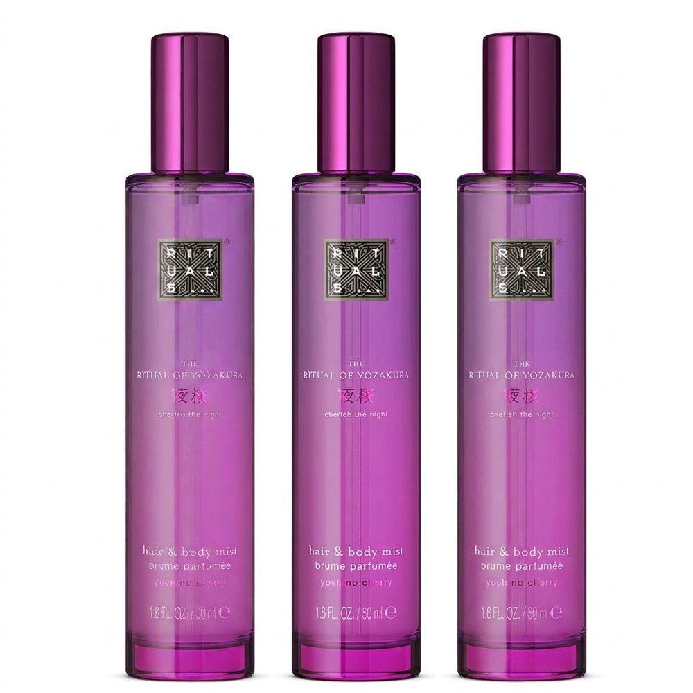 Rituals Gesichts- und Körperspray Rituals The Ritual of Yozakura Hair & Body Mist 3er Set, Vorteilspack mit drei alkoholfreien Hair & Body Mists