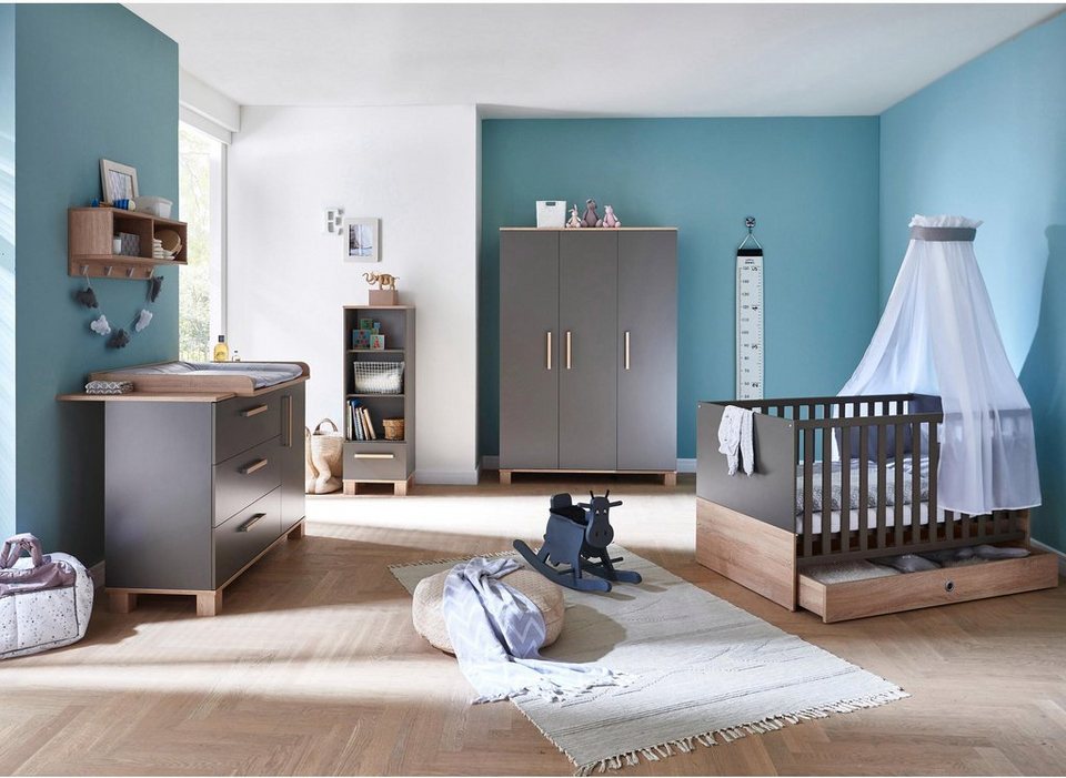 arthur berndt Babyzimmer-Komplettset Cloe, (Set, 3-St., Kinderbett,  Schrank, Wickelkommode), Made in Germany; mit Kinderbett, Schrank und  Wickelkommode