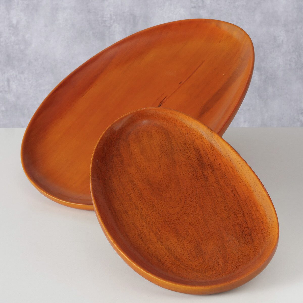 BOLTZE GRUPPE GmbH Tablett Tabletts aus Holz TORIN, 20-29 cm, 2er-Set, Holz