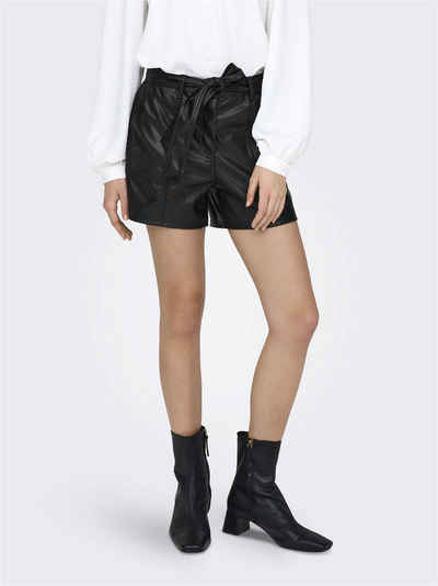 ONLY Шорты ONLCLIO HW BELT FAUX LEAT SHORTS CC PNT