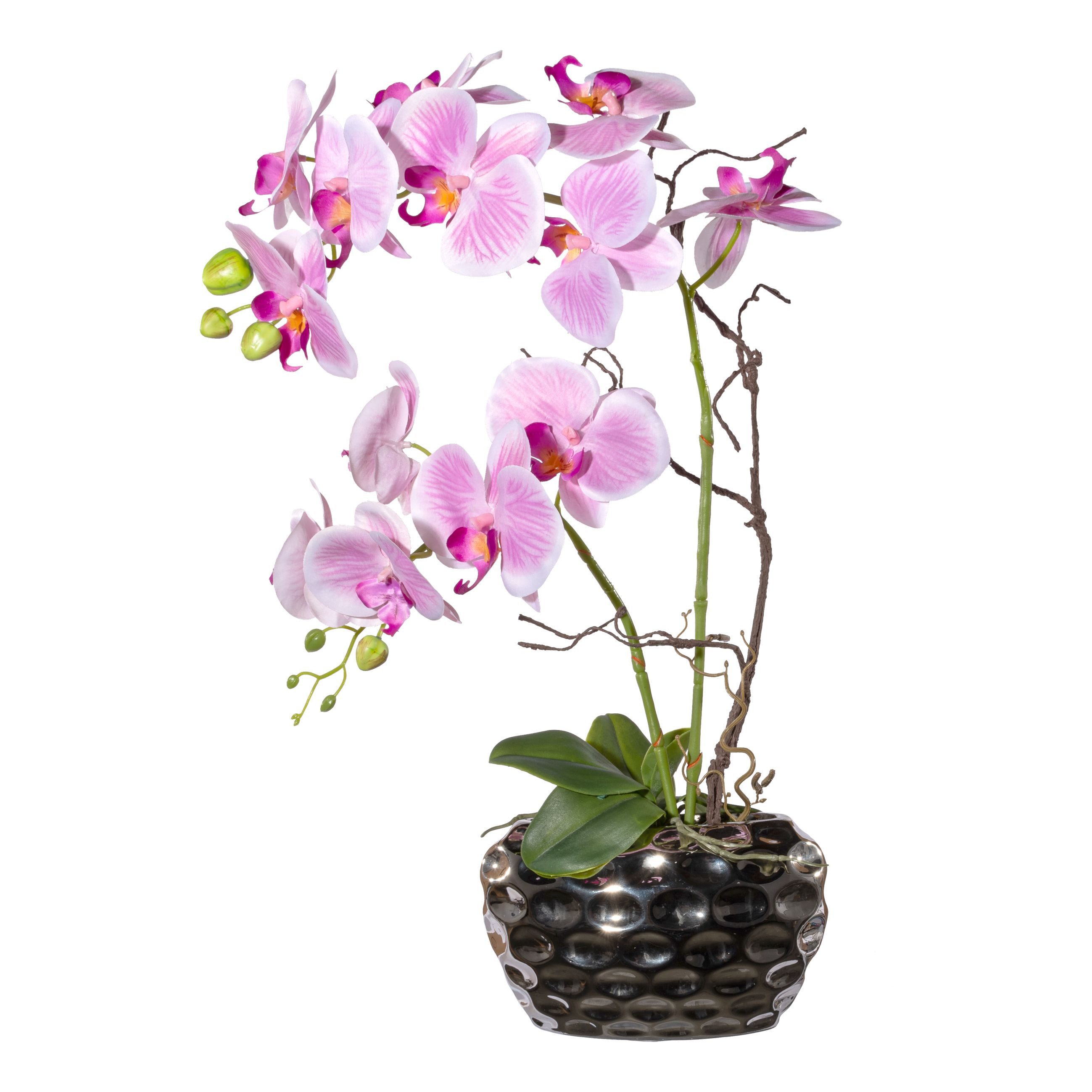 Kunstorchidee Kunstpflanze Orchidee Orchidee, Creativ green, Höhe 55.00 cm, im Keramiktopf