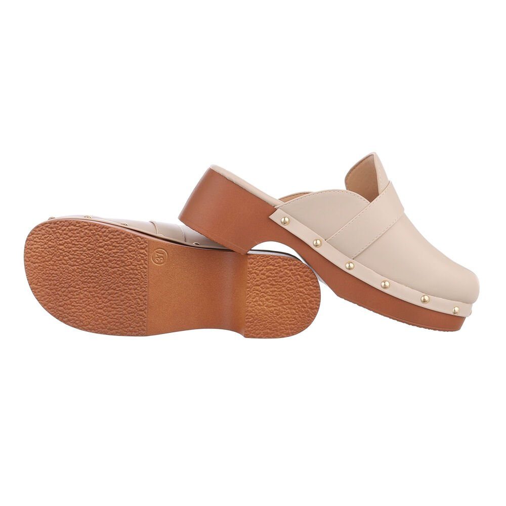 Ital-Design Damen Mules Boho/Hippie Plateausandaletten (85878222) Blockabsa günstig online kaufen