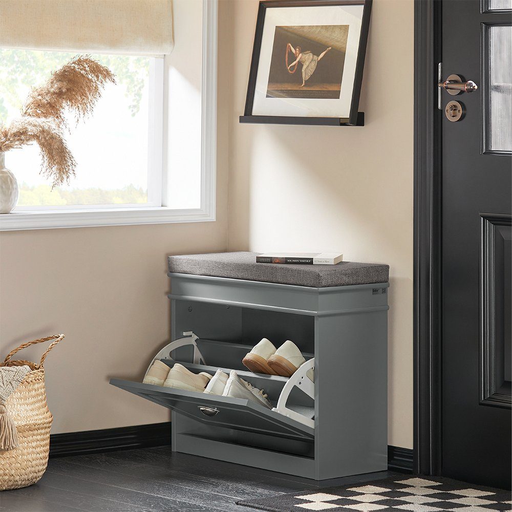 SoBuy Schuhkipper FSR82, Schuhregal schmal, Sitzbank mit Stauraum, Flur, Sc günstig online kaufen