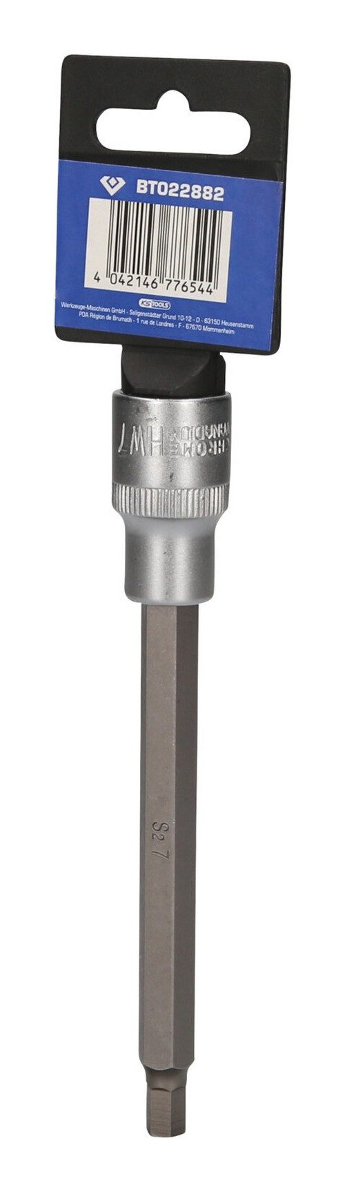 Brilliant Tools Sechskant-Bit, 1/2" Innensechskant Stecknuss, 140 mm lang, 7 mm