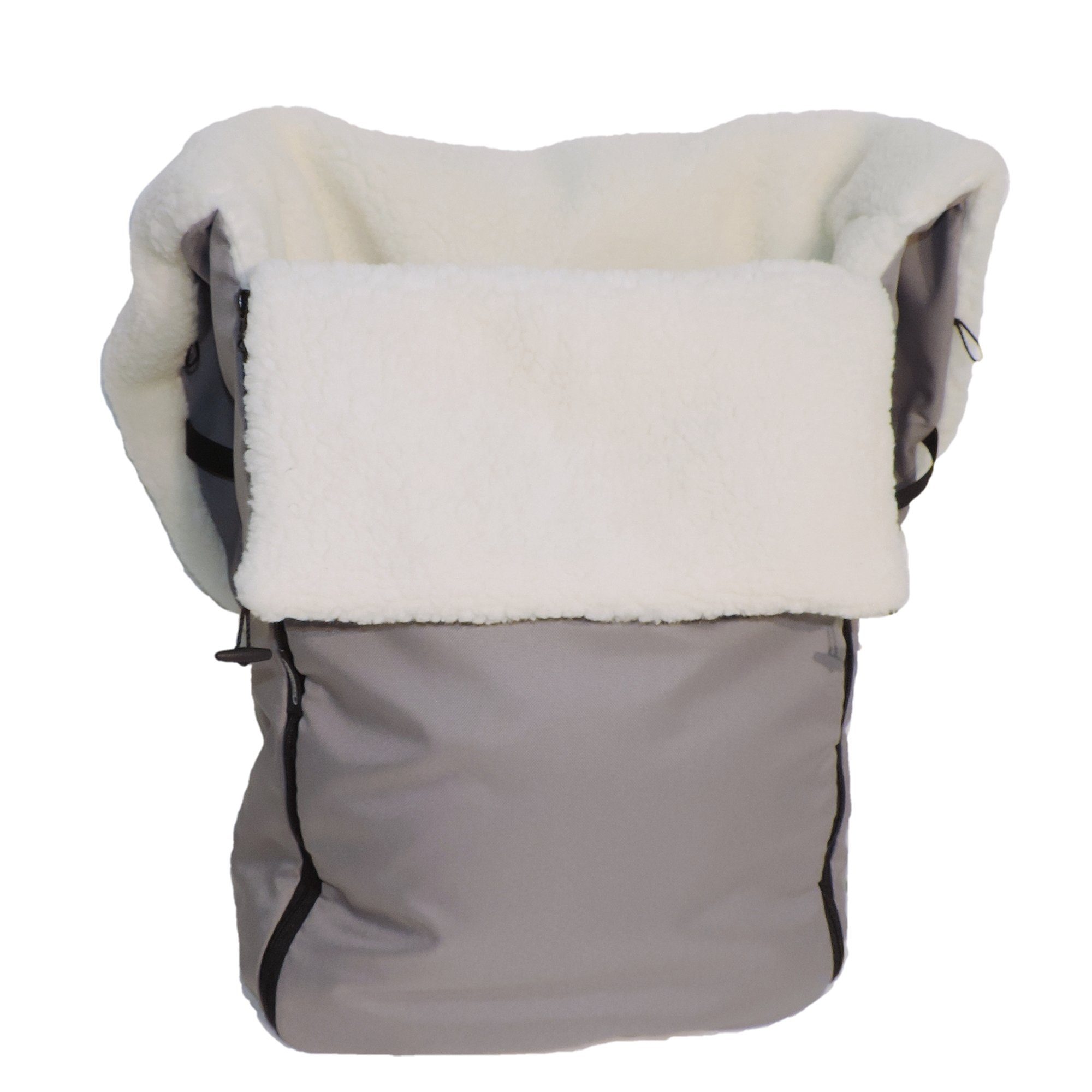 Eichhorn Kinderwagen Fußsack XL Winterfußsack universal (mit Teddyfell (waschbar) und hohem Rückenteil), mit vorgenähten Gurtschlitzen und Rundum-Reißverschluss