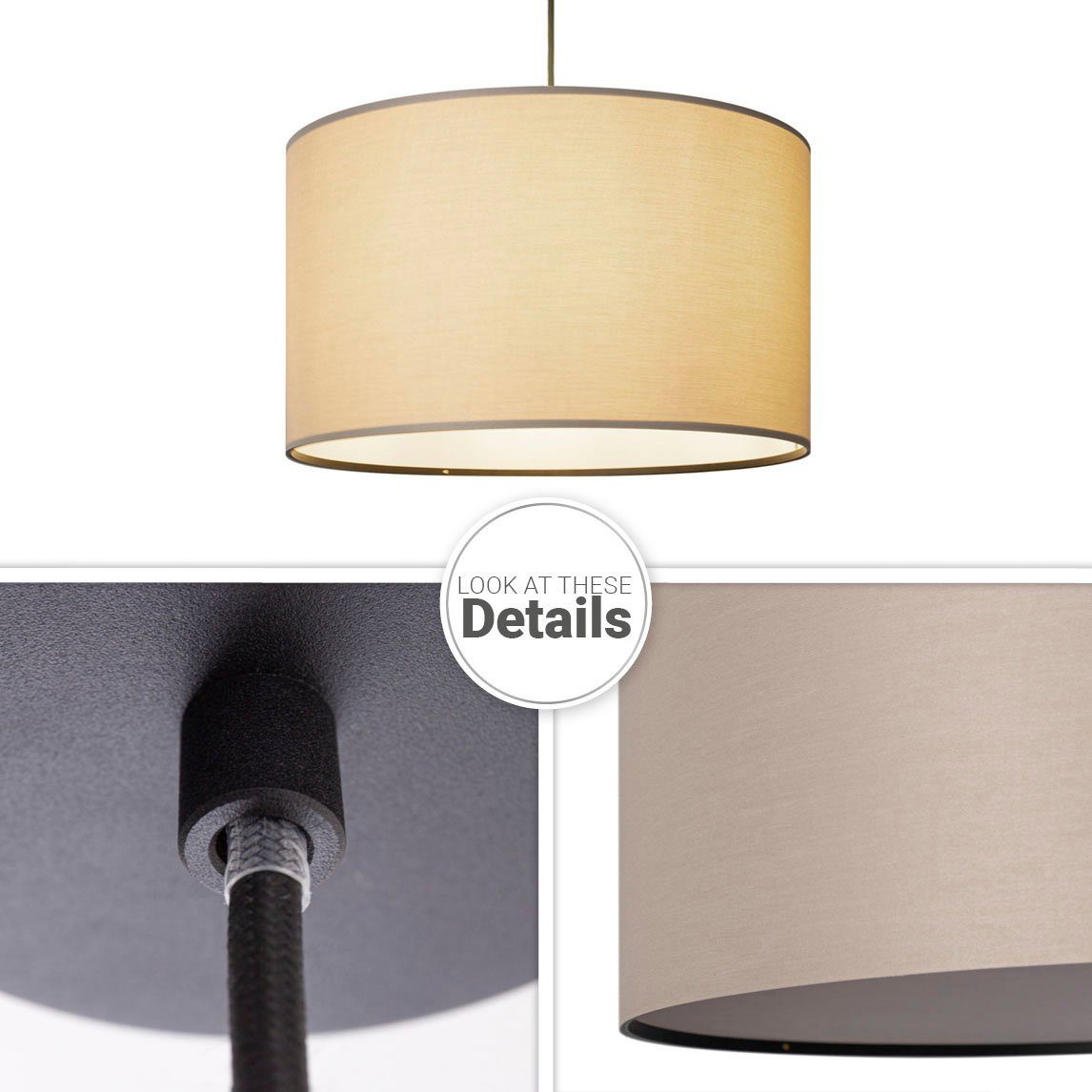 Paco Home Pendelleuchte HUGO UNI COLOR, ohne Leuchtmittel, Deckenlampe LED günstig online kaufen