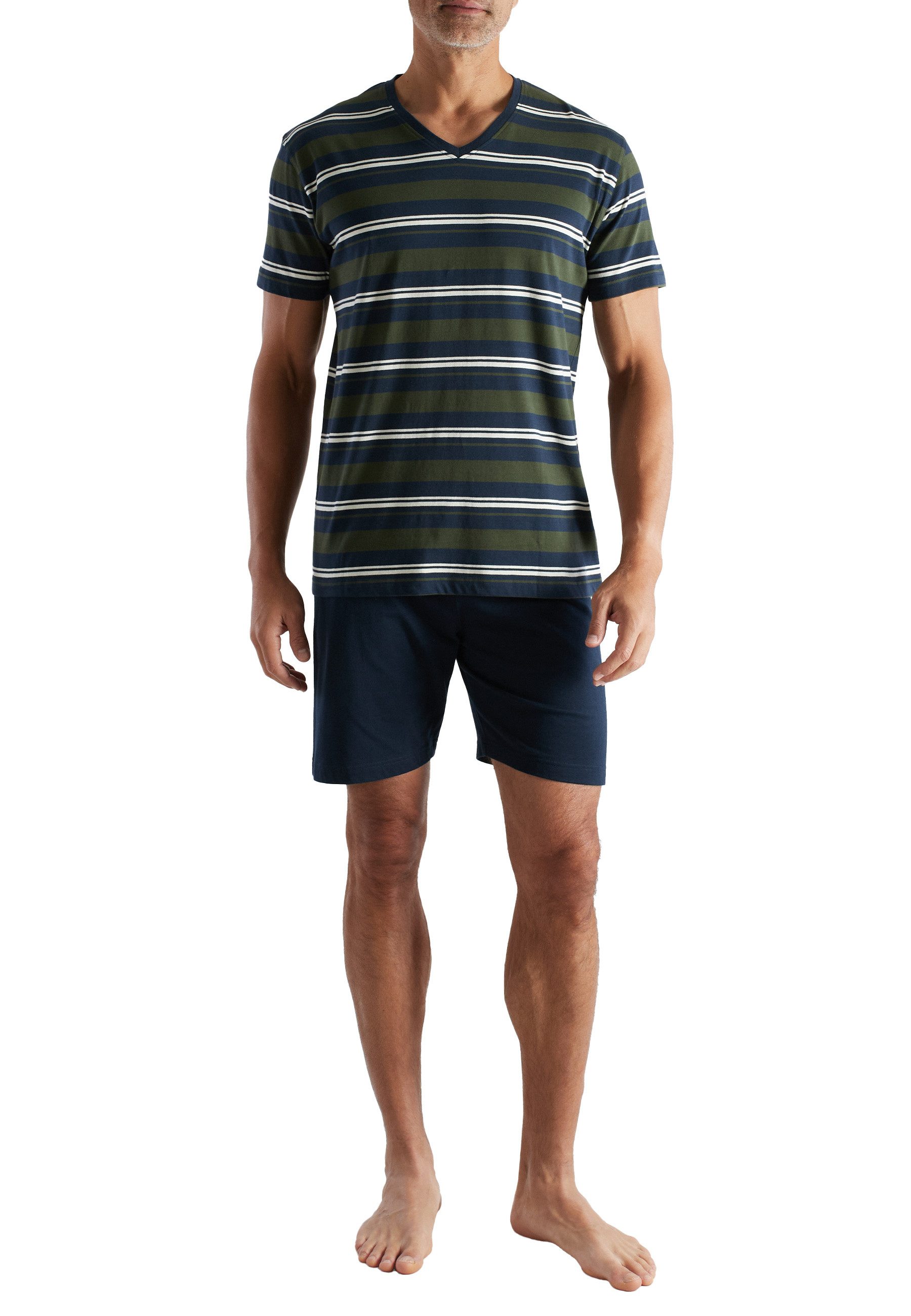 CECEBA Shorty CECEBA Herren Shorty grün quergestreift (1 tlg)