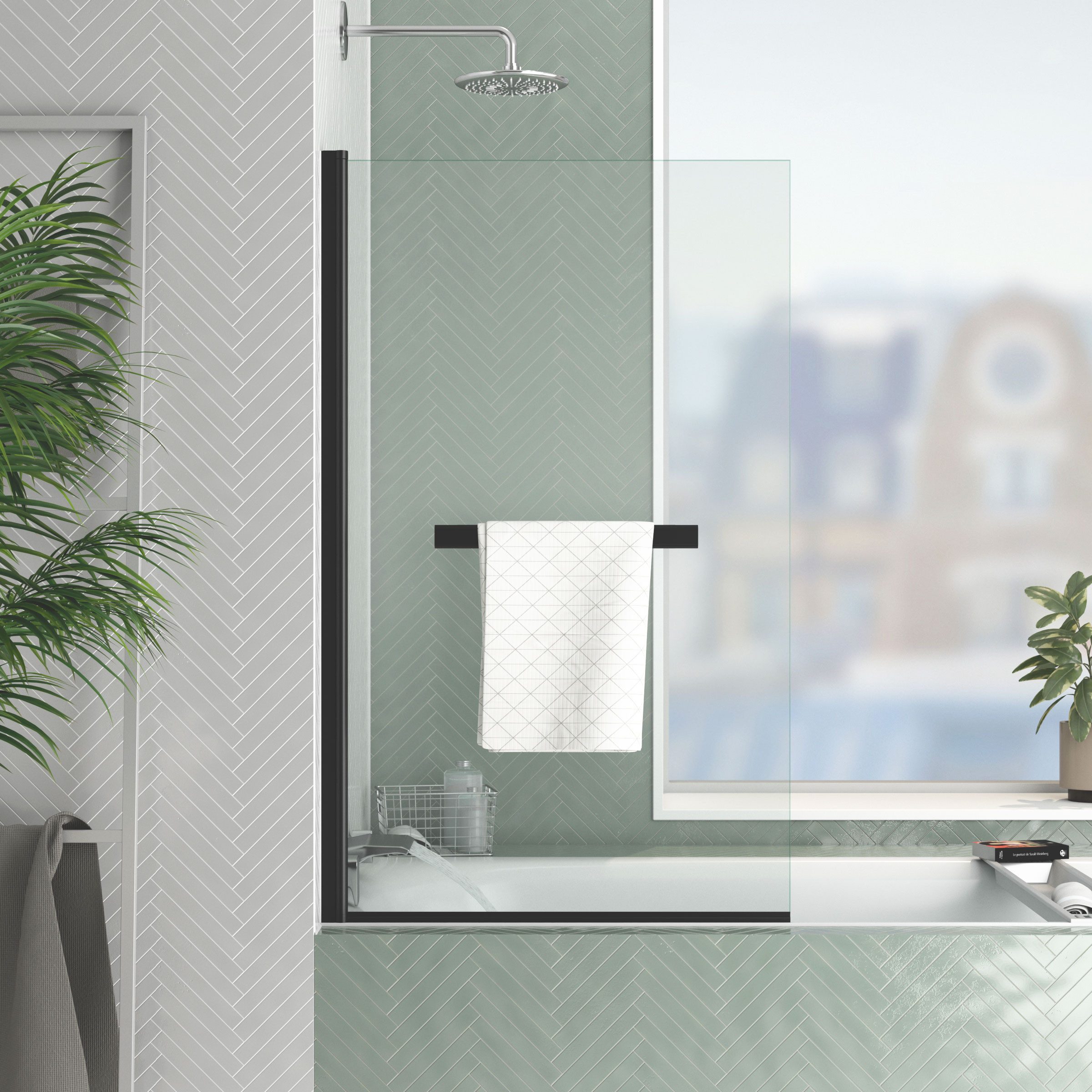 Marwell Walk-in-Dusche Black Touch, Einscheibensicherheitsglas, für günstig online kaufen