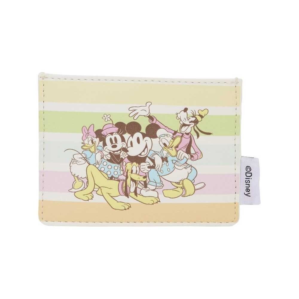 Loungefly Federmäppchen Disney by Loungefly Karten-Etui Mickey and Friends Rainbow Stripes