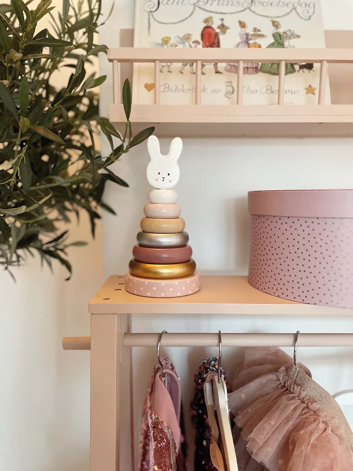 JaBaDaBaDo Stapelspielzeug Stapelturm Häschen Rosa & Gold