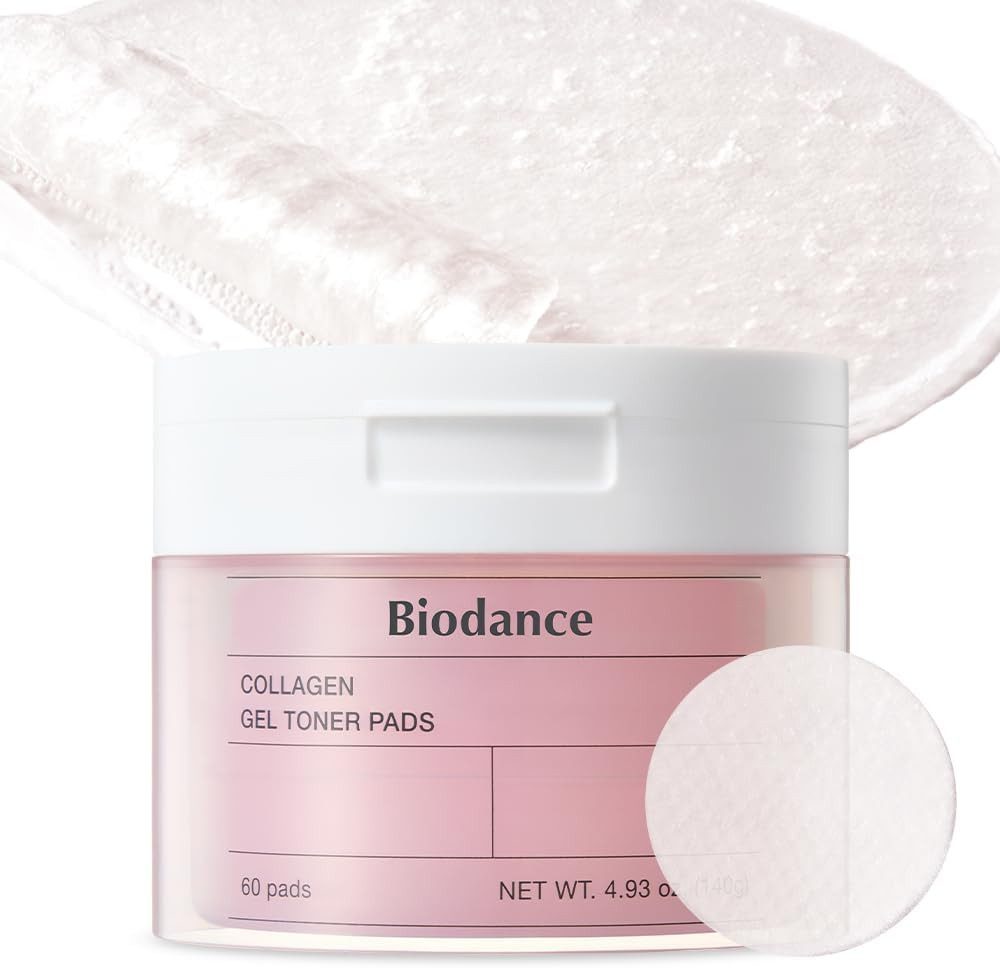 Biodance Toner Collagen Gel Toner Pads – 60 Stück (140 g) – Sanfte K-Beauty Gesichtspflege mit Kollagenwasser & Cera-Nol für empfindliche Haut, intensive Feuchtigkeit, Elastizität & porenverfeinernde Wirkung