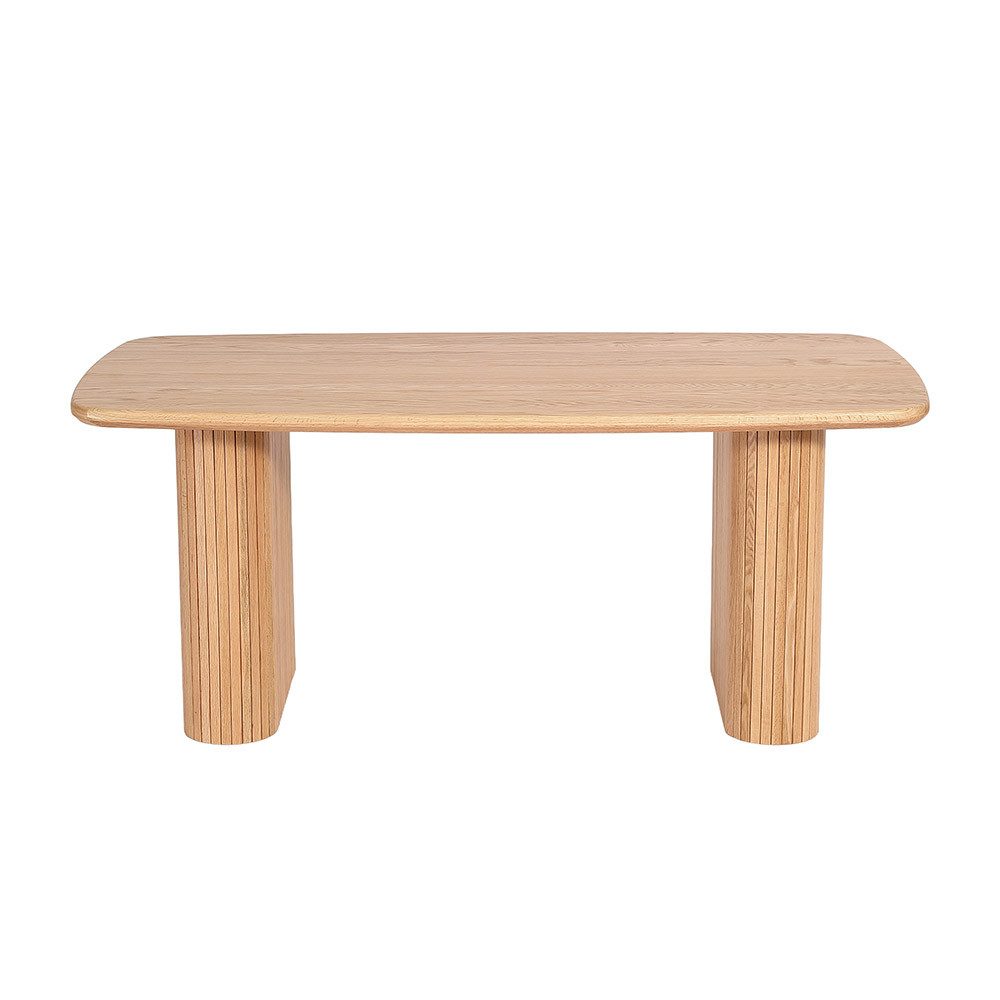 HOME DELUXE Esstisch Eiche geölt - ARENOS, Echtholztisch, Hochwertiges Eichenholz, Lamellen-Esszimmer-Tisch