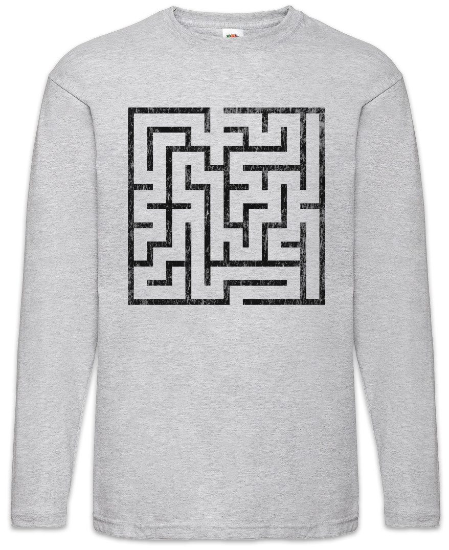 Langarmshirt Maze III Langarm T-Shirt Labyrinth Esoterik Mystik Spirale Hypnose