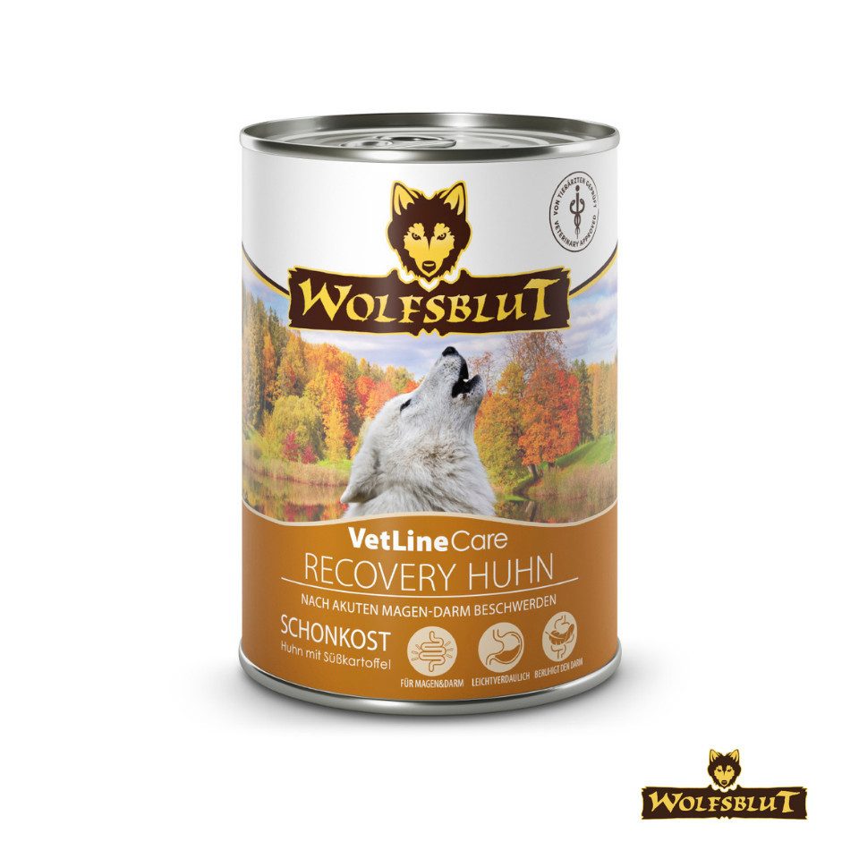 Wolfsblut Vetline Care Schonkost Nassfutter - Pferd, Huhn & Karottensuppe 6x395g Recovery Huhn, Nassfutter für: Hunde