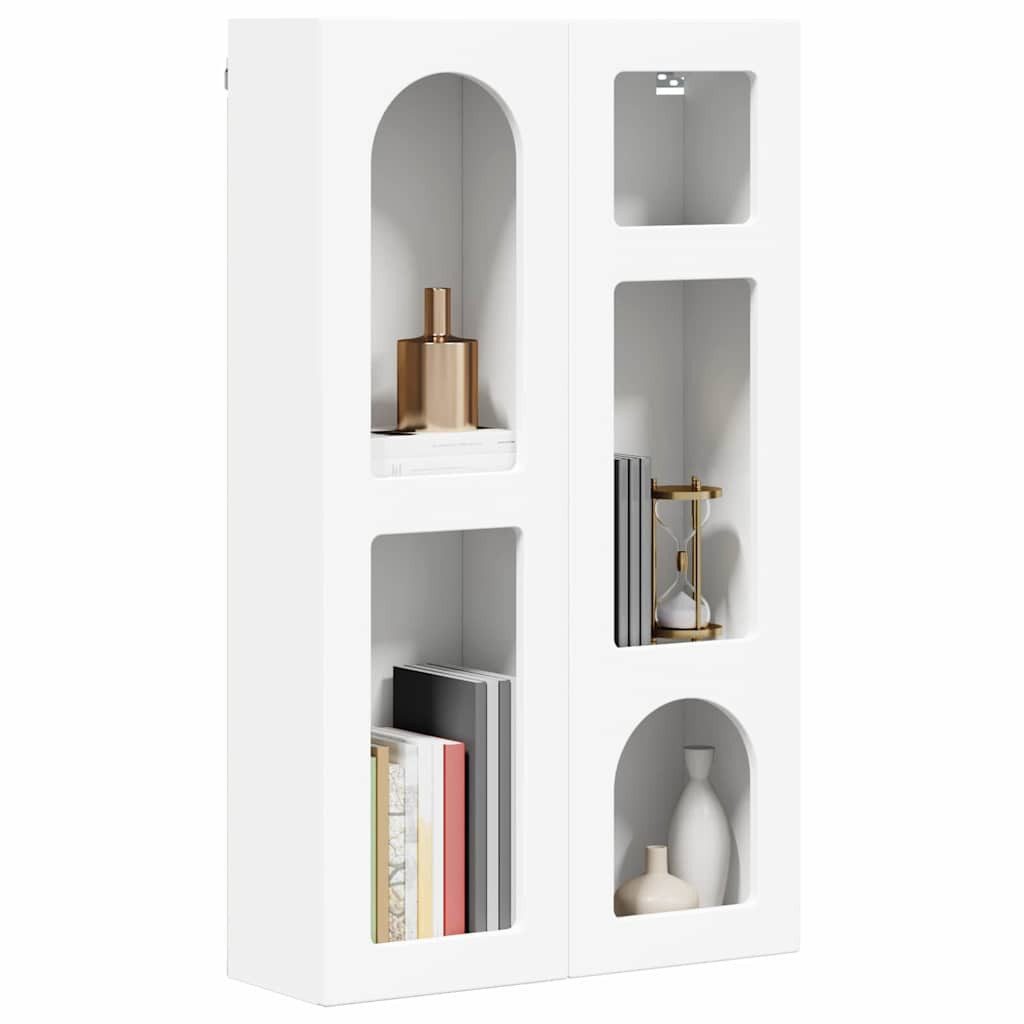 vidaXL Hängeschrank 59 x 20 x 100 cm Hängeschrank mit Regal Weiß 59x20x100 cm Spanplatte