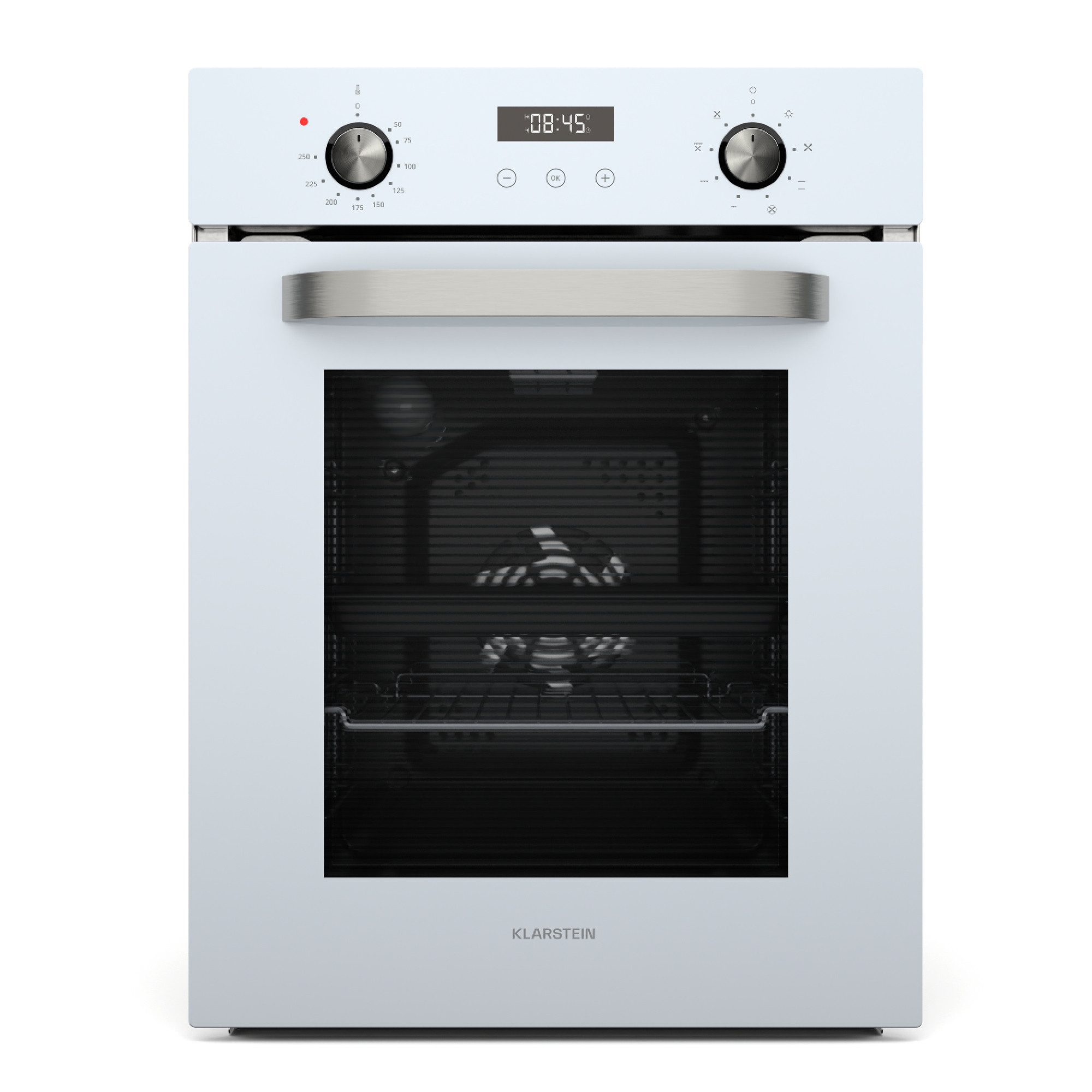 Klarstein Backofen SmartSlim Backofen Slim Design, mit Verchromte Auszüge, kein, Elektrische Slim Einbaubackofen 9 Funktionen Timer 2000 W