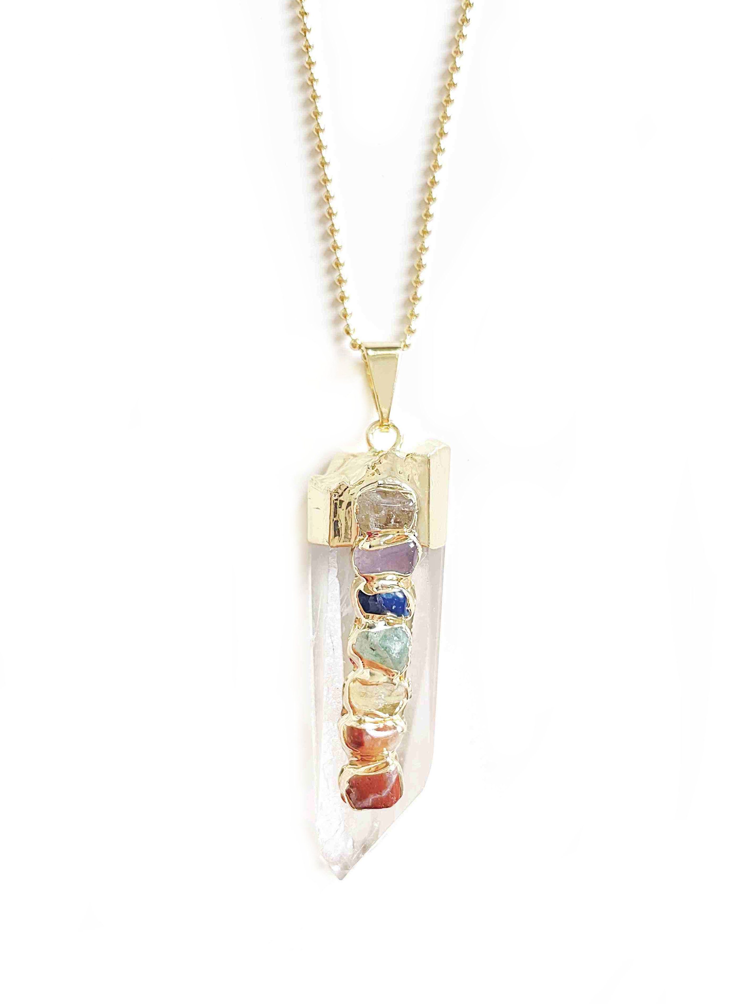 Crystal and Sage Jewelry Kette mit Anhänger »Chakra Bergkristall Halskette,  vergoldet oder versilbert« online kaufen | OTTO