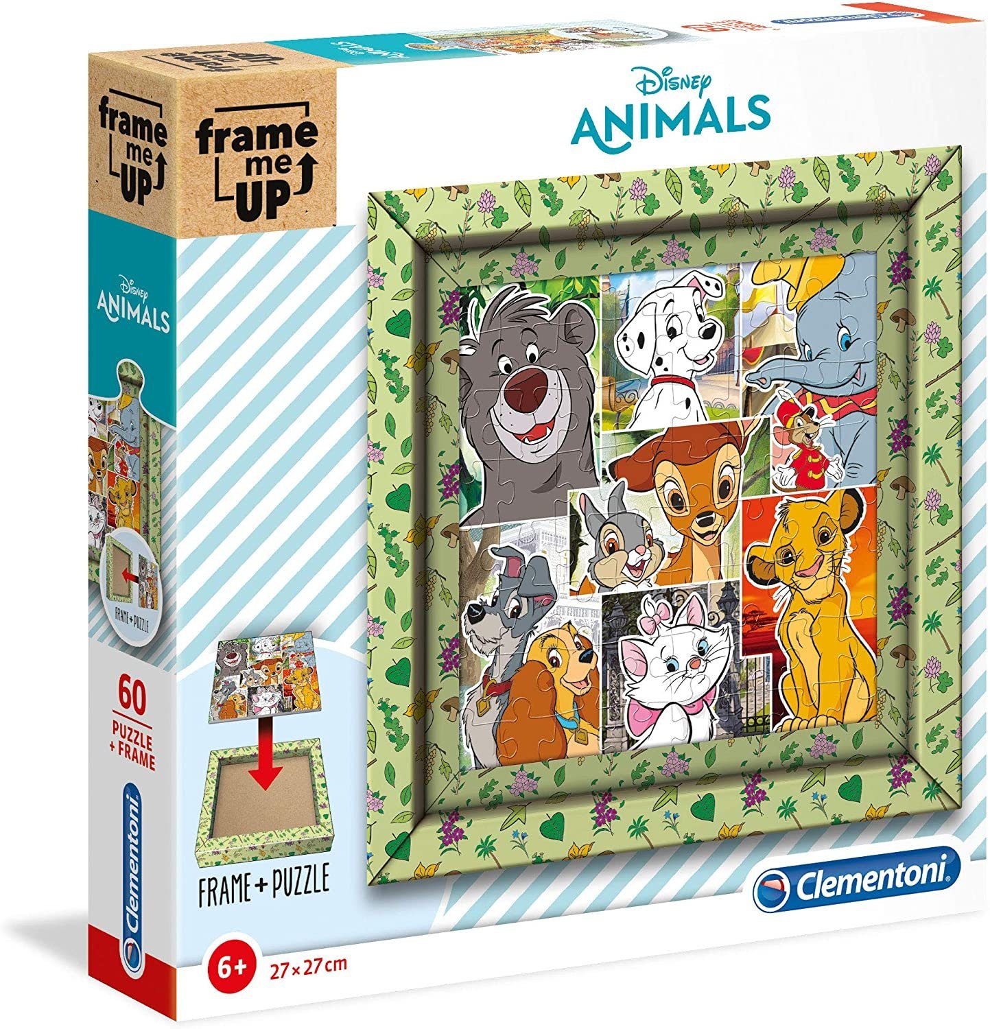Clementoni® Steckpuzzle Frame Me Up Puzzle - Disney - Animals (60 Teile),  Puzzleteile
