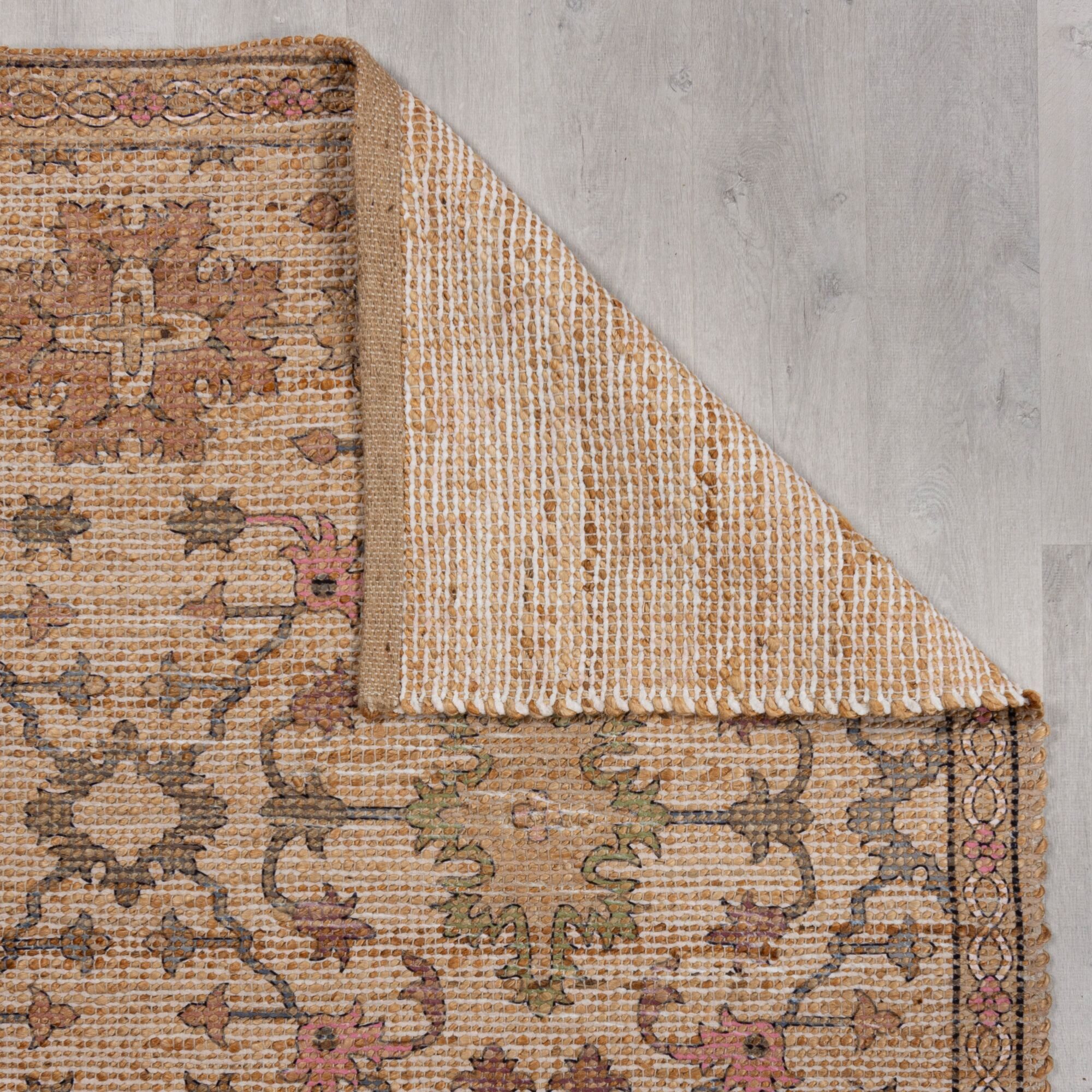 FLAIR RUGS Teppich Celine Jute, rechteckig, Höhe: 1 mm, Chenille-Jutemischung Teppich, Wohnzimmer, Schlafzimmer, Büro