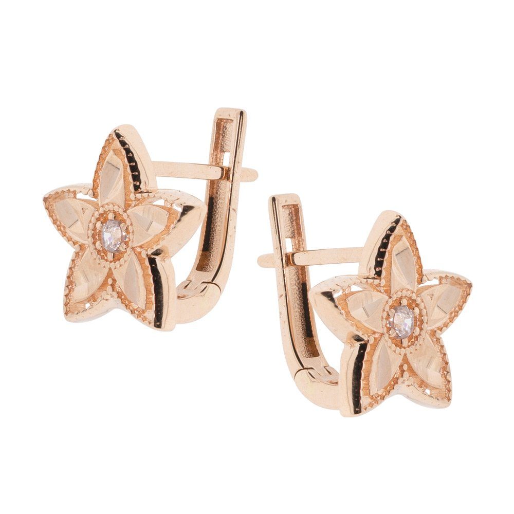 Golders Paar Ohrstecker Blumen Ohrringe aus günstig online kaufen
