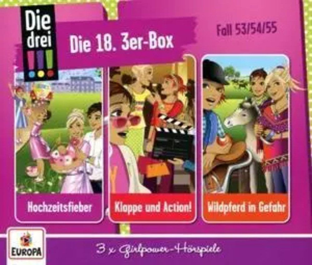 Hörspiel Die drei !!! 18./ 3er Box - Folgen 53,54,55 (3 Audio-CDs)