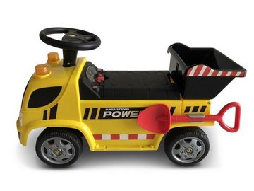 TPFLiving Rutscherauto Straßen-Truck, - Rutschauto - Schiebeauto für Kinder bis 3 Jahre - Laufwagen - Rutscherauto - Lastwagen - Baustellen-Truck - Belastbarkeit bis 20 kg - Farbe: gelb