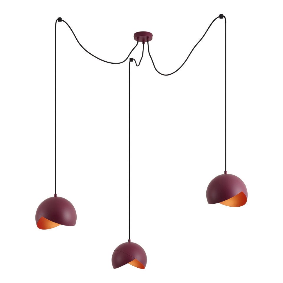 Qazqa Pendelleuchte Tulip, ohne Leuchtmittel, Warmweiß, QAZQA Hängeleuchte, g9, Rot, Stahl, Design