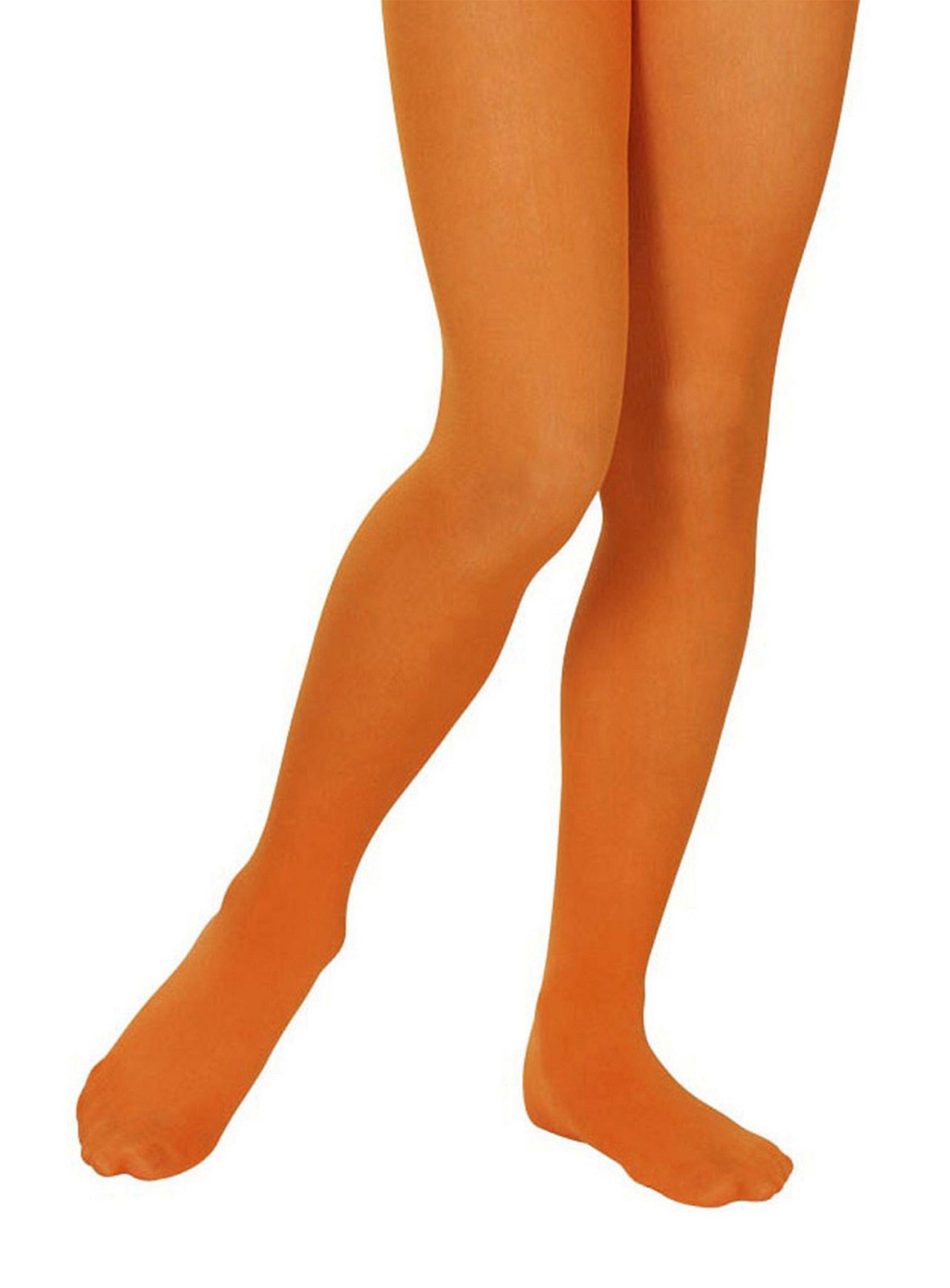 Widdmann Strumpfhose Kinderstrumpfhose orange Blickdichte, einfarbige Strumpfhose für Kinder von 4 bis 14 Jahre