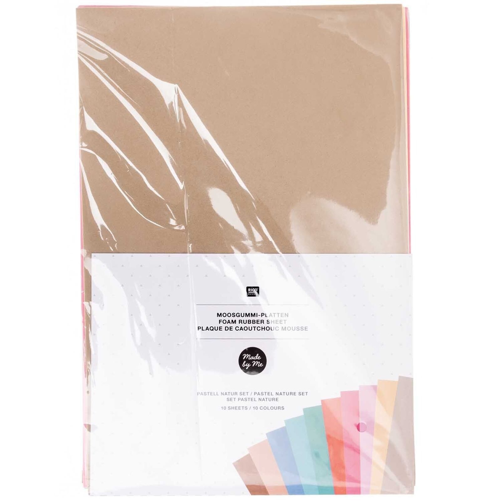 Rico Design Moosgummi Platten 10er-Set, verschiedene Varianten