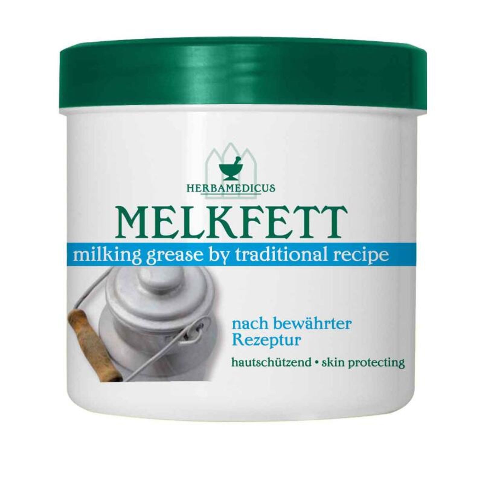 Schmees GmbH Körpercreme 12x Herbamedicus Melkfett 250ml Hautbalsam Schutzsalbe Körperpflege, 12-tlg.