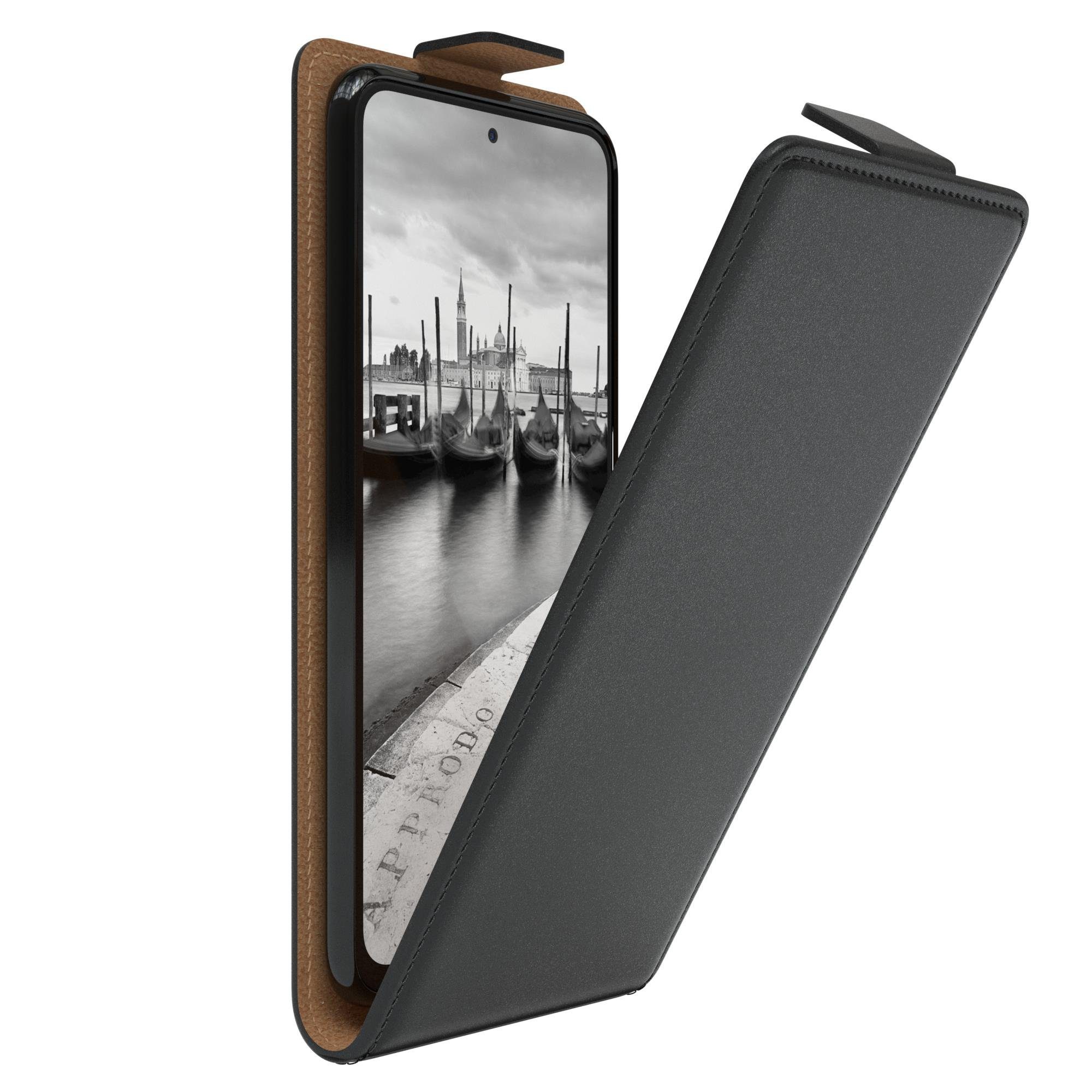 EAZY CASE Handyhülle Flipcase für Xiaomi Redmi Note 10 / 10S 6,43 Zoll, Tasche Klapphülle Handytasche zum Aufklappen Etui Kunstleder Schwarz