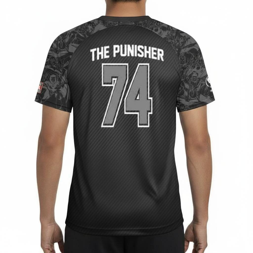 Punisher T-Shirt Skull Logo 74 Soccer Jersey