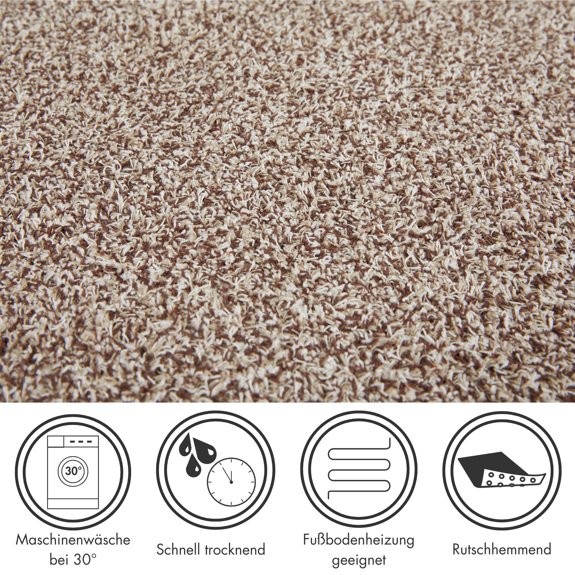 OTTO home Fußmatte Sydney, Made in Netherlands, rechteckig, Höhe: 6 mm, Schmutzfangmatte, melierte Optik, rutschhemmend, für In- und Outdoor