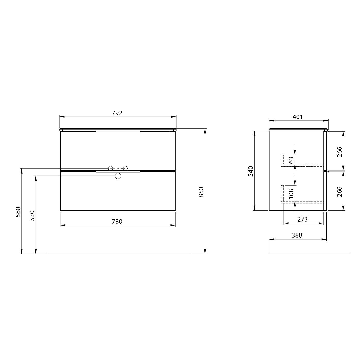 Sapho Waschbeckenunterschrank CIRASA STRIP Unterschrank 78x54x39cm, Alabama Eiche Sapho-CR792-2322