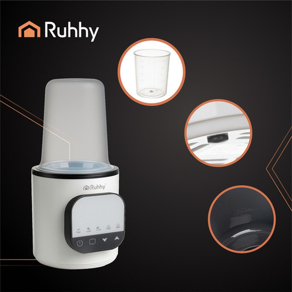 Ruhhy Babyflaschenwärmer 5-in-1 Flaschenwärmer, Regelbar von 45–80 °C, ideal für Flüssigkeiten, feste Lebensmittel
