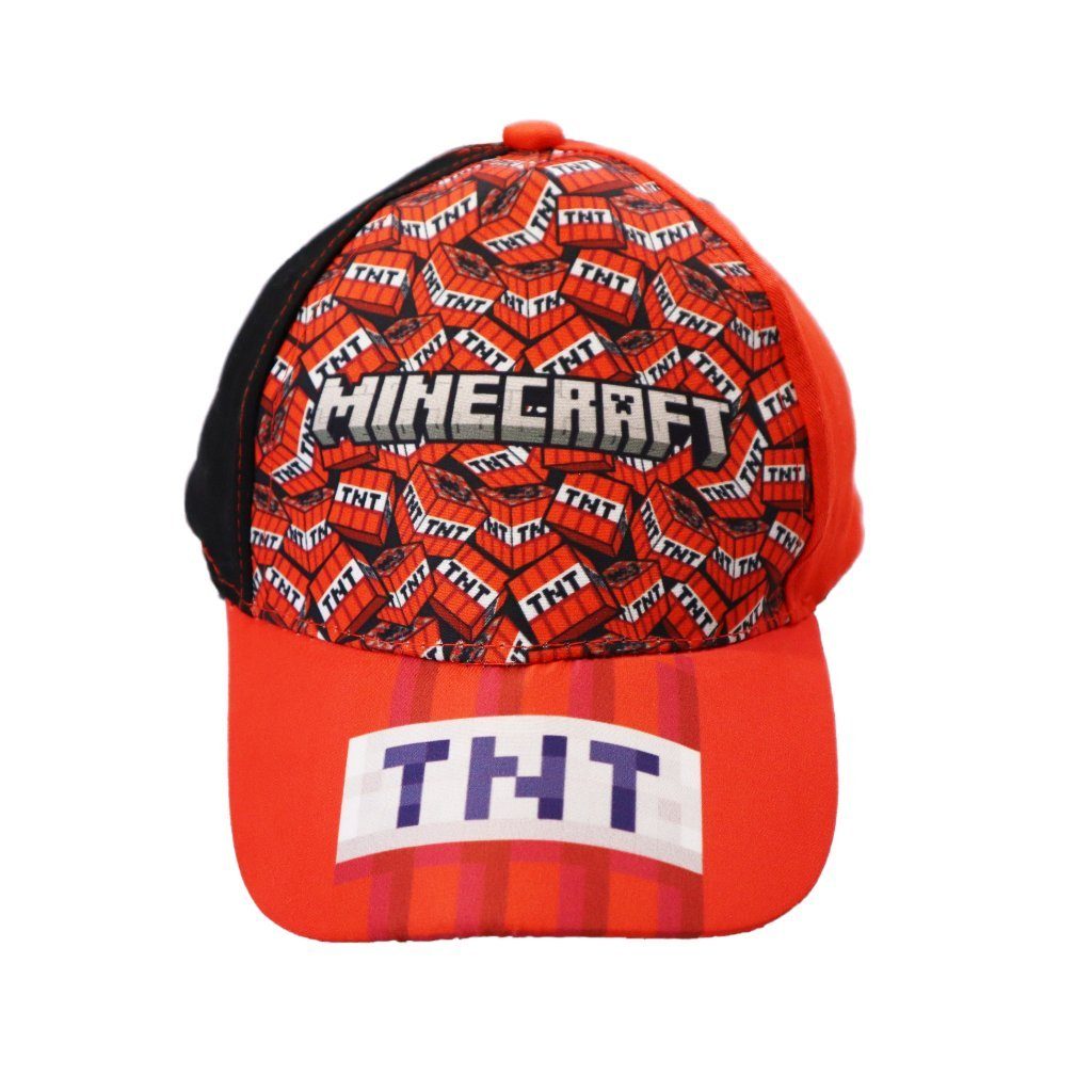 Baumwolle 100% TNT Rot Minecraft bis Basecap Minecraft Gr. Baseball 54, Cap 52 Kinder