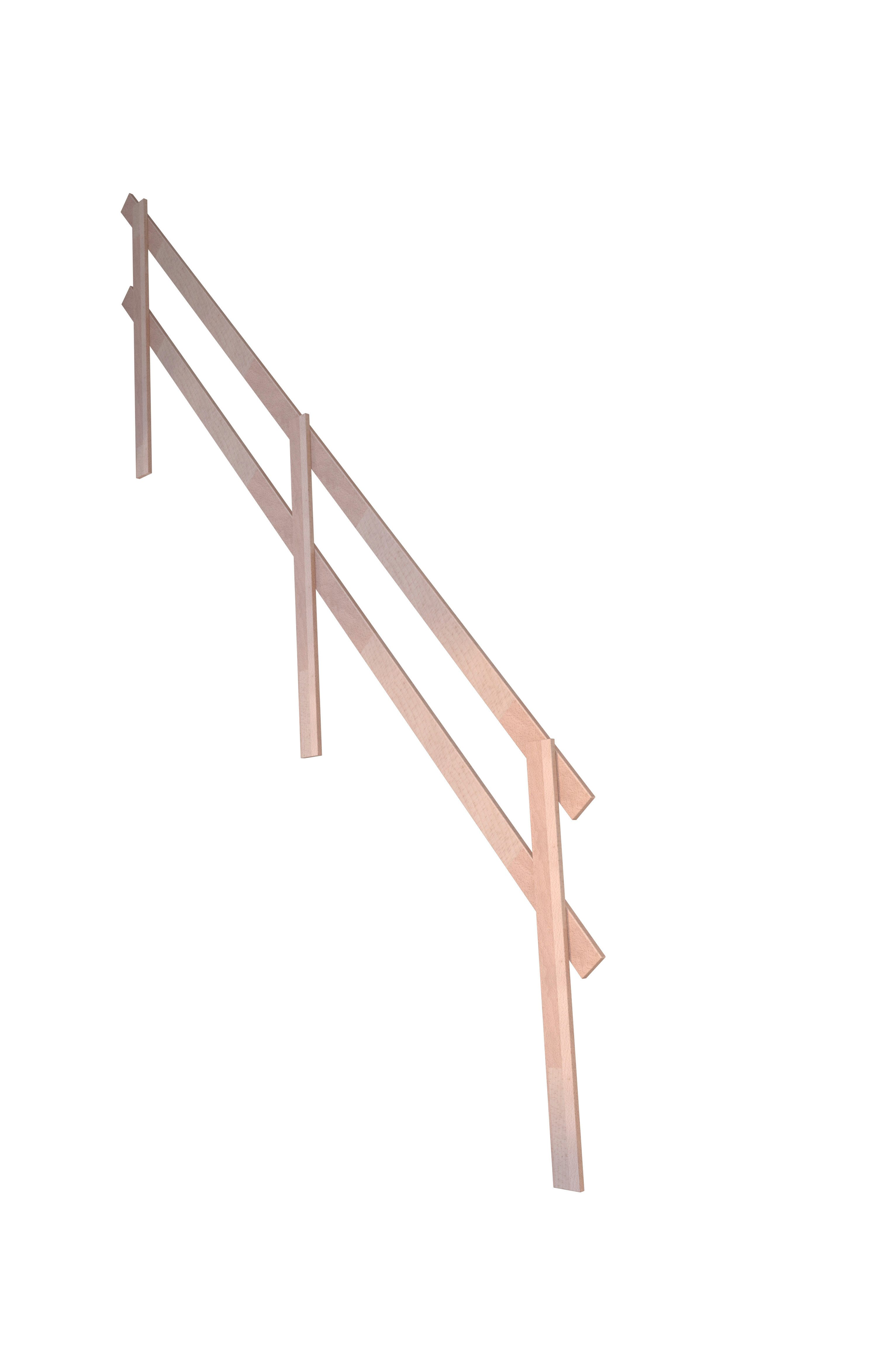 Starwood Treppengeländer Treppengeländer Modell Rhodos (Buche) gerade-Holzgeländer-wahlweise