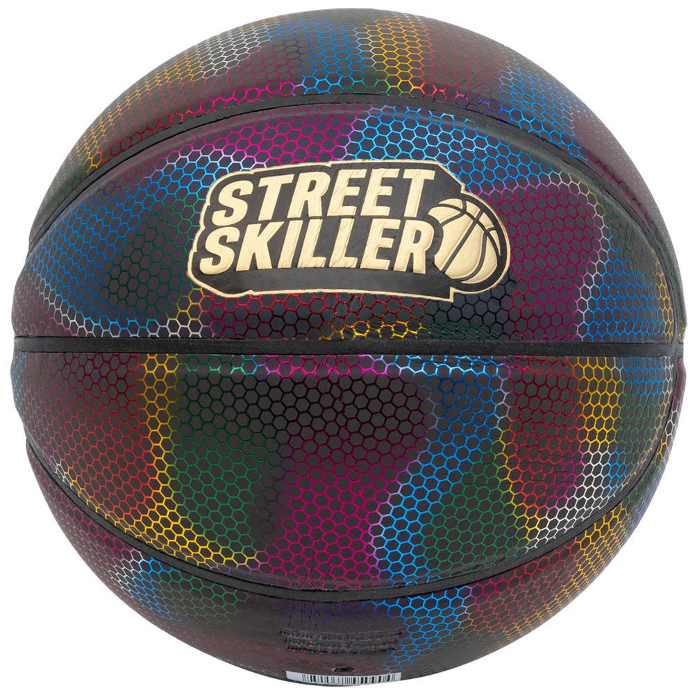 STREETSKILLER Basketball "Reflect" reflektierender Basketball, bunt reflektierendes Obermaterial