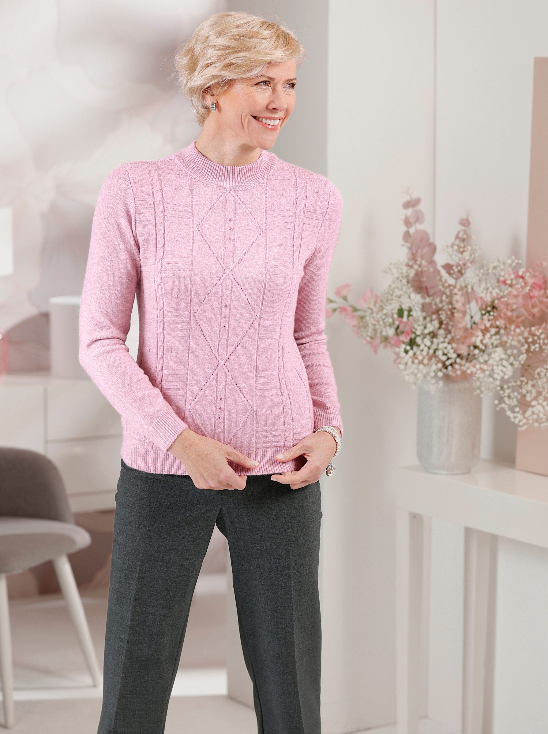 Witt Strickpullover Pullover Langarm Struktur