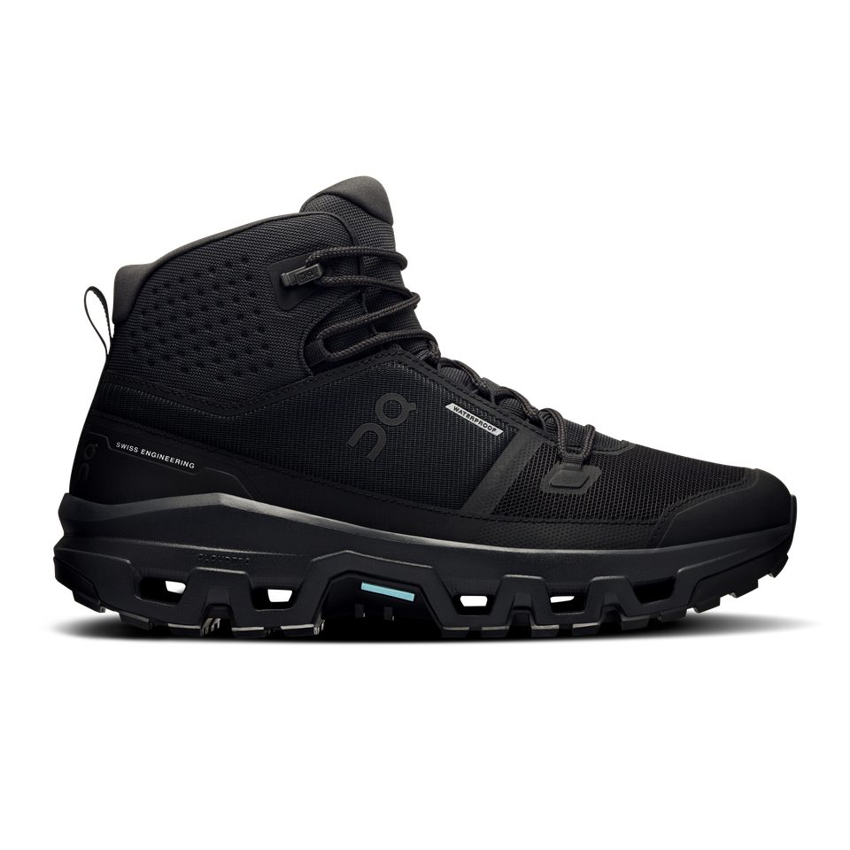 ON RUNNING Cloudrock Mid WP BLACK / BLACK Wanderschuh