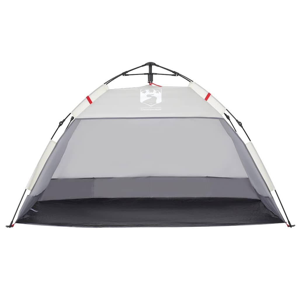 furnicato Strandmuschel Strandzelt Quick-Release 195x101x115 cm Grau, Sonnenschutz-Zelt mit Quick-Release-System und inkl. Tragetasche