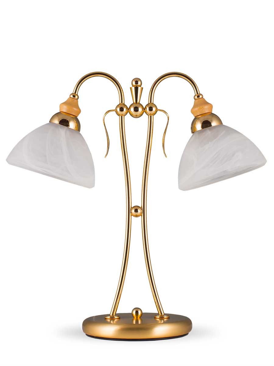 Helios Leuchten LED Tischleuchte groß golden elegant klassisch Wohnzimmerlampe, Schreibtischlampe Nachttischlampe, LED wechselbar, Warmweiß, 24k vergoldet