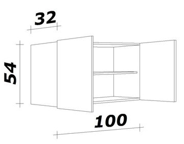 Flex-Well Hängeschrank Bergen (B x H x T) 100 x 54,8 x 32 cm