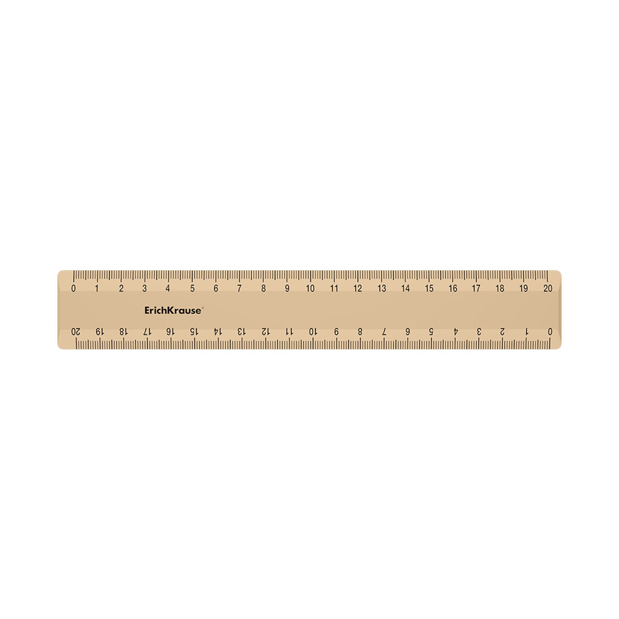 Erich Krause Lineal, Lineal 20cm Kunststoff 1 Stück Beige