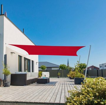 Windhager Sonnensegel Capri Rechteck, 4x5m, rot