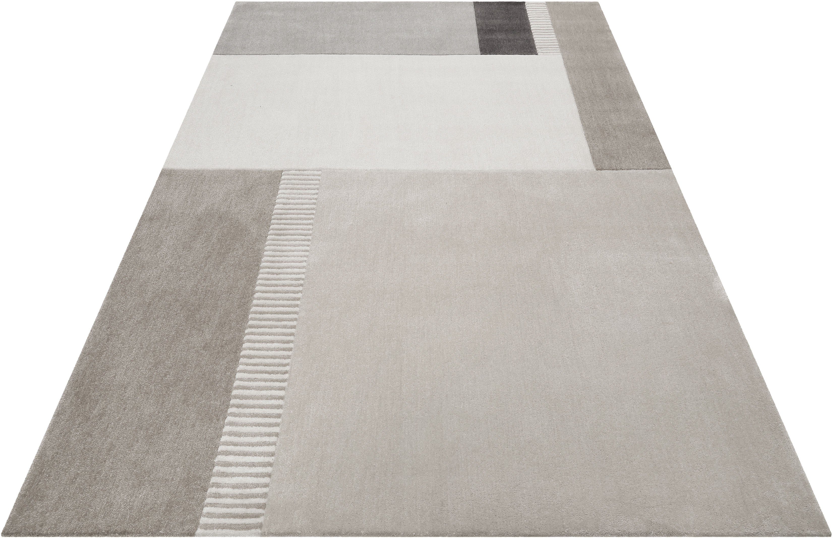 Esprit Teppich Simon´s Town, rechteckig, Höhe: 9 mm, weicher Kurzflor, Wohnzimmer