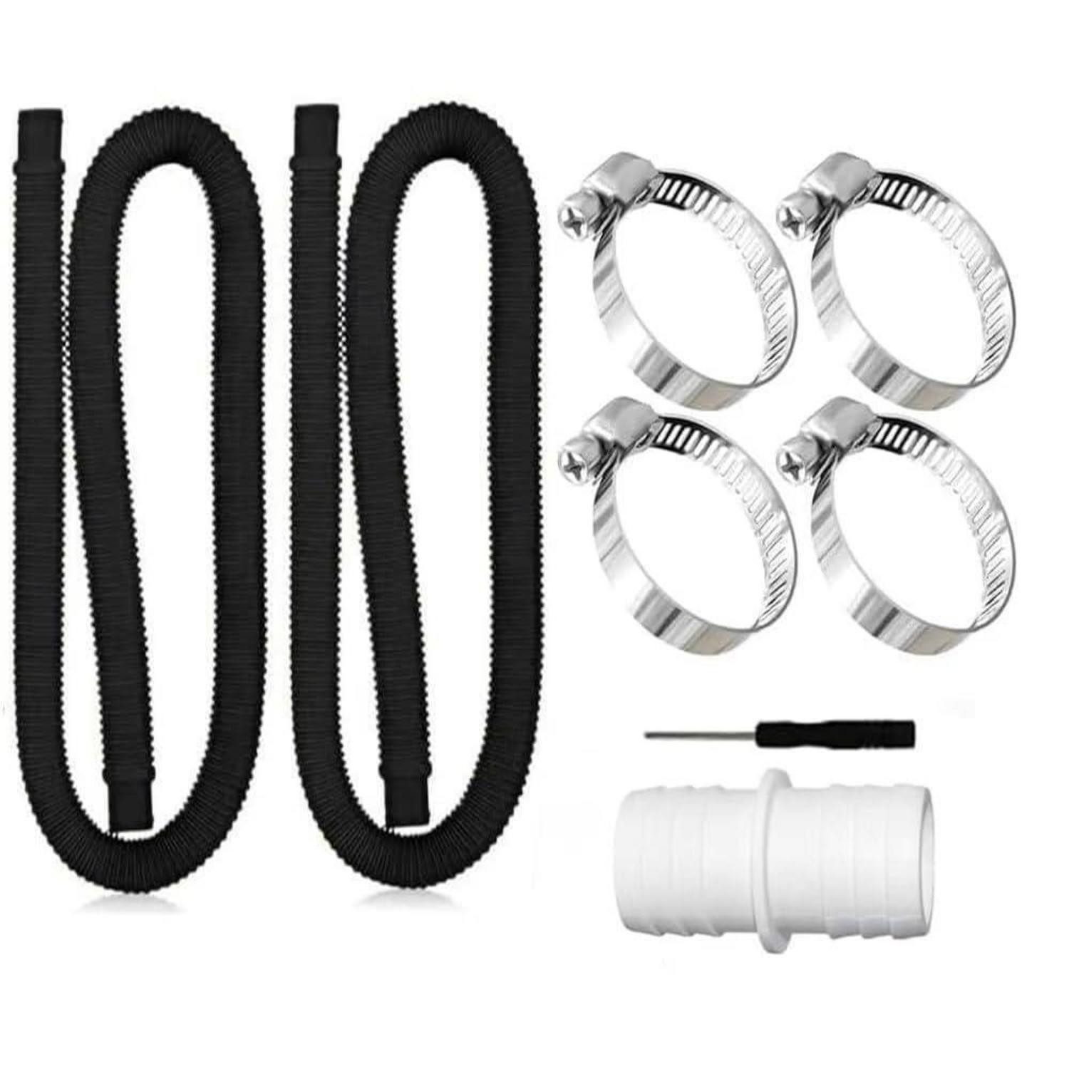 LuxusKollektion Pumpenschlauch Poolschlauch 32mm 2x150cm mit Clips & Verbinder, (1 St)