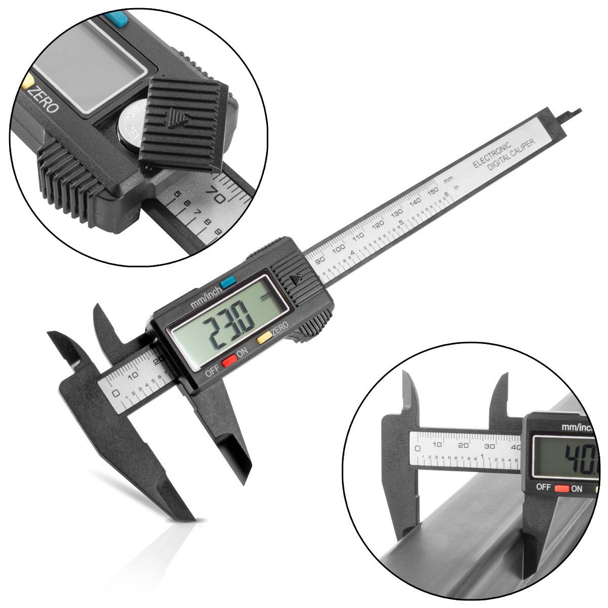 Schieblehre Logilink Messschieber elektronisch Messbereich 0-150mm