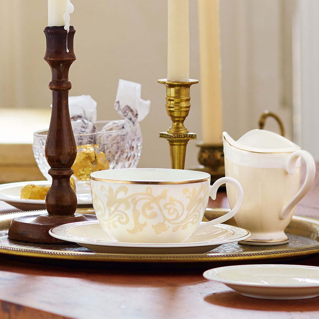 Villeroy & Boch Signature Tasse Ivoire Cappuccinoobertasse, 1-tlg., Porzellan, Premium Bone Porcelain, spülmaschinenfest, Made in Germany